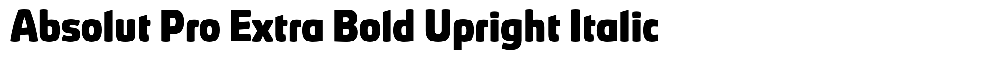 Absolut Pro Extra Bold Upright Italic image